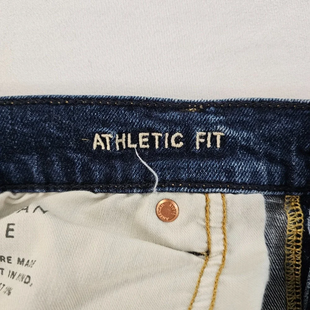 American Eagle AirFlex+ Athletic Fit Jeans Men's 34x32 Dark Wash Stretch Denim